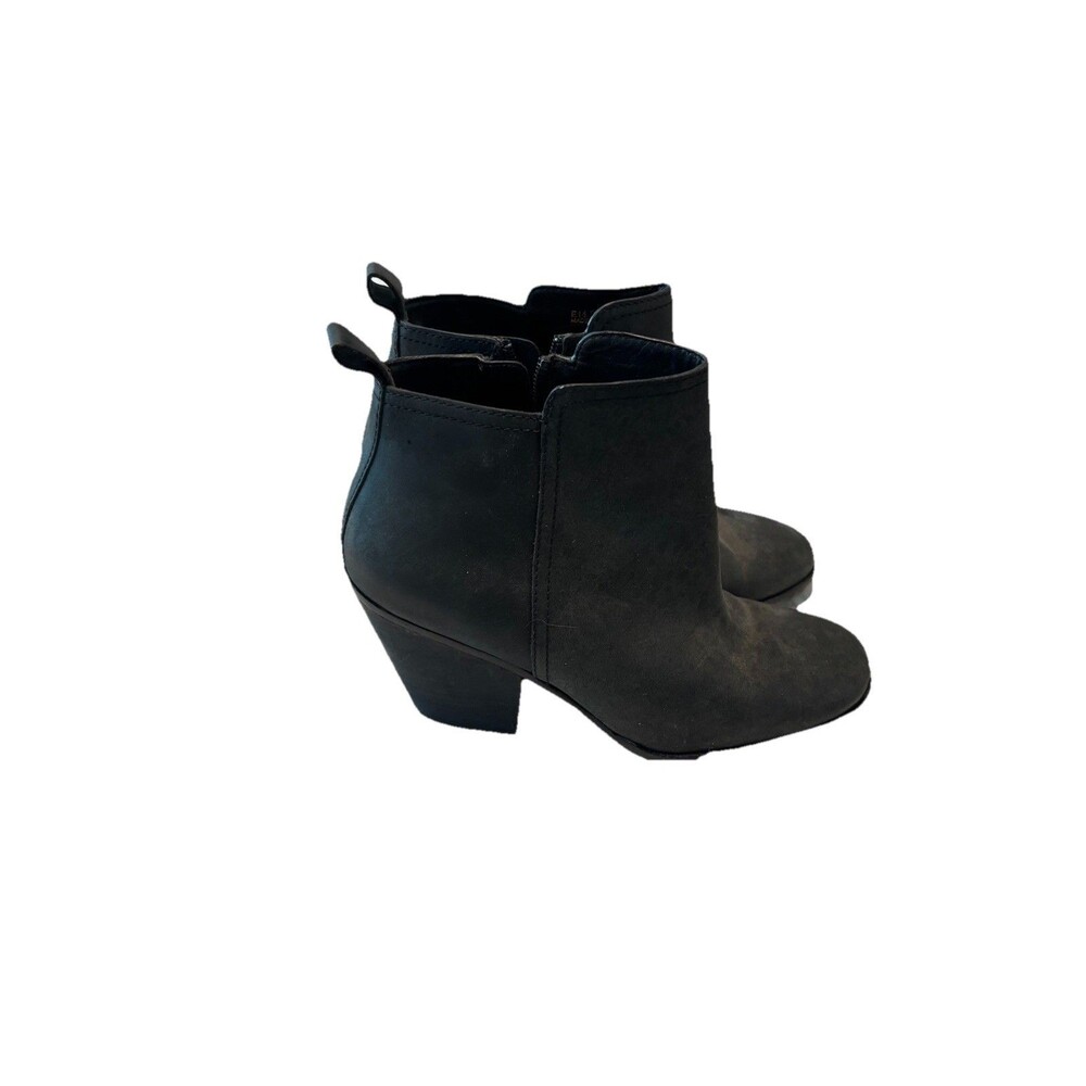 Cole Haan Boots Womens 9.5 B Chesney Ankle Booties‎ Block Heels Black Leather